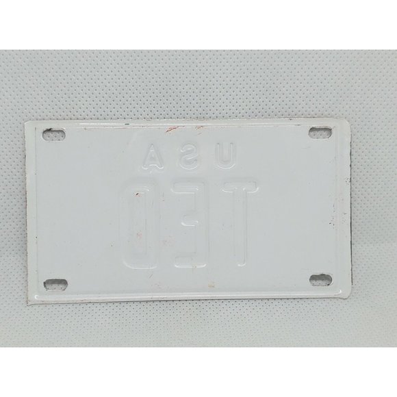 U.S.A Ted Personalized White Red Collectible Mini License Bicycle Bike Plate - Picture 5 of 12